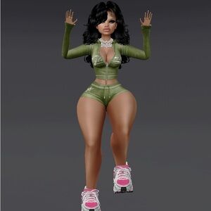 Green Two-Piece Athletic Set